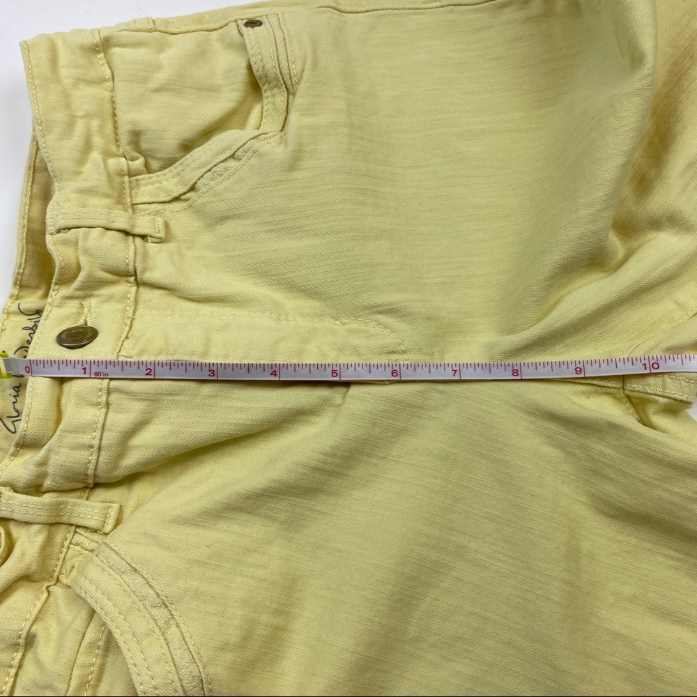 🟢 Free! Gloria Vanderbilt Skimmer Capris Yellow Size 6 - Picture 11 of 11